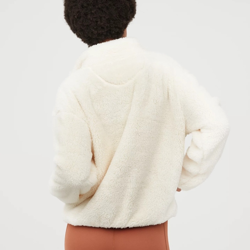 Cozy White Fleece Sweatshirt - Picture 2 of 5